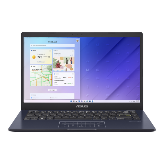 Asus E410 Notebook (Peacock Blue, Intel Celeron N4020 Processor, 64GB eMMC & 128 M.2 SSD, 4GB RAM) - REFURBISHED